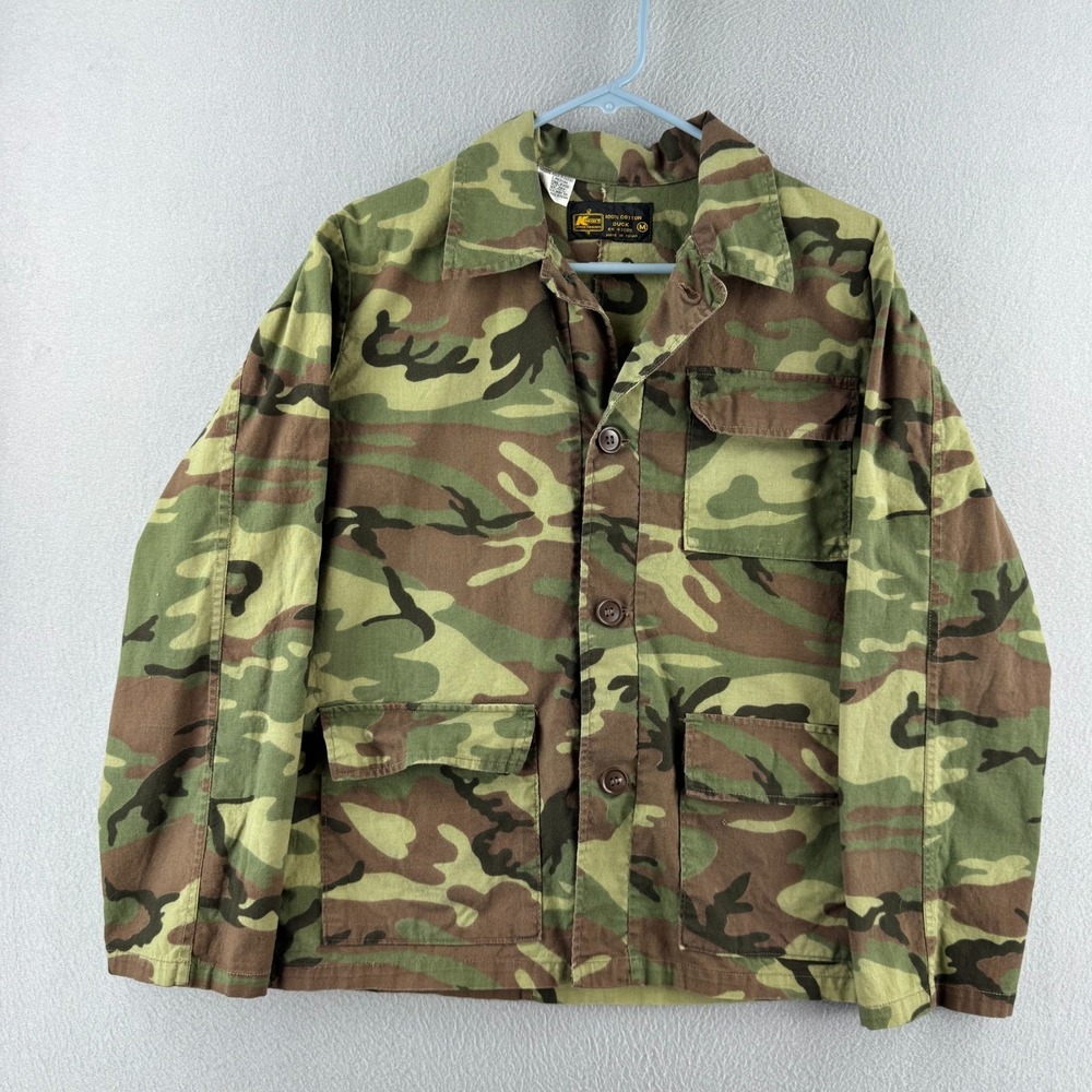 Vintage 70s 80s K MART Field Coat MEns Medium ERDL Style Camo Duck Hunting